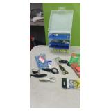 Tackle Box with Misc Spinners & other items
