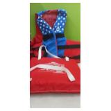 Adult Super Large Life Jacket and boat cushion