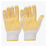 12 Pairs  White Cotton Work Gloves White String