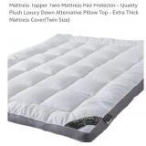 Mattress Topper Twin Mattress Pad Protector -
