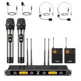 New  UHF Wireless Microphones System with Metal