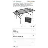 Family Camping Table with 2 Side Shelves, Folding