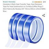 Hewslaty (7) Rolls Heat Transfer Tape, Heat