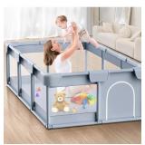 New Baby Playpen 74x50 Inch,  Indoor & Outdoor