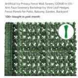 Artificial Ivy Privacy Fence Wall Screen,120X40
