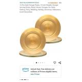12 Pcs Gold Charger Plates, 13 Inch Metallic