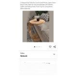 C Shaped End Table for Couch Small Places, Space