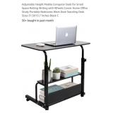 Writing Desk w/ Wheels, Adjustable Height, 31.5"