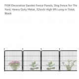 NEW Dog/Garden Fence Panels, 32", 4 Panels, Black