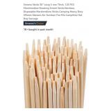 NEW 120Ct Smores Sticks 36" L, Bamboo
