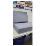 NEW Chair Cushion & Back, Grey, Sherpa-like