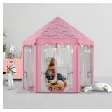 Girls Pink Tent  - Large & Star Lights 2-4 Year