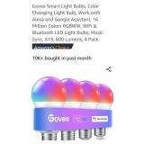 (4) Smart Color- Changing  light bulbs for Alexa,