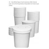 25 - 24oz Hot/Cold Food Containers w/ Lids
