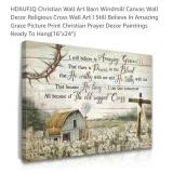 NEW 16" x 24" Christian Wall Art Barn Windmill