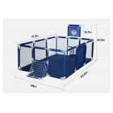 48" x 70" Playpen w/ Accessories & Foam Mat, Mint