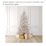 Silver Christmas Tree with Clear Lights