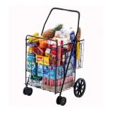 NEW Jumbo Folding Shopping Cart w/ Bag & 360ï¿½