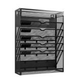 7 Tier Metal File Holder, Magnetic/ Wall Mount,