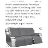 (New) Reversible  Recliner Sofa Furniture  Cover