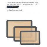 NEW 3 Pk Silicone Baking Mat, Non-Stick,