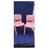 NEW Set of 2 Kids Plastic Chairs, Stackable, Pink