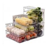 NEW 7 Pc Plastic Storage Bins/Organizers, Clear,
