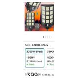 $400.Retail  New 3-Pack Solar Street Lights -