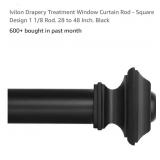 NEW 28" - 48" Ivilon Drapery Curtain Rod - Square