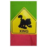 Metal Garfield Crossing Sign