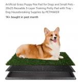 20" x 25" Artificial Grass Pet Pee Pad w/ Tray,