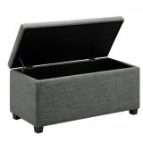NEW Upholstered Ottoman & Entry Bench, Charcoal
