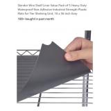 NEW 5 Pk Wire Shelf Liners for Metal Shelving