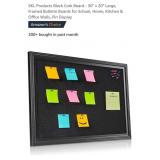 NEW Cork Board - 30" x 20" Large, Black