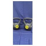 NEW Set of 2 - 10lb ?Wide Grip Kettlebell