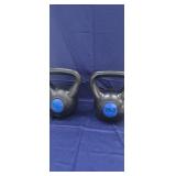 NEW Set of 2 - 20lb ?Wide Grip Kettlebells