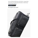 NEW 36" XL Duffle Bag w/ Wheels, Black