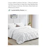 Full Size - 7 Pc Bed in A Bag, Pintuck -