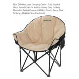 NEW Moon Round Oversized Camping Chair, Beige