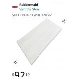 (3) 12" x 36"  Rubbermaid Multi-Purpose Shelves