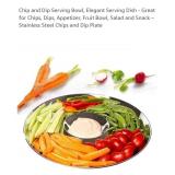 NEW Stainless Steel Serving Dish, Veggies/Chips &
