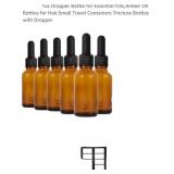 NEW 6 Pk - 1oz Dropper Bottle w/ Labels for