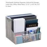 NEW Desktop Organizer, Metal Mesh, 12"L x 9.5"W x