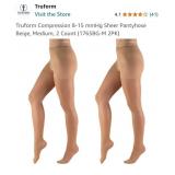 Truform Compression 8-15 mmHg Sheer Pantyhose