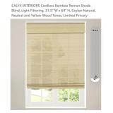 NEW Cordless Bamboo Roman Shade Blind, Light