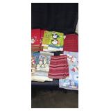 Holiday Kitchen Towels & 1 Table Cloth-(approx