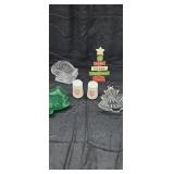 3 Small Christmas Candy Dishes, Salt