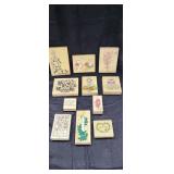 Wooden Christmas Ink Craft Stamps