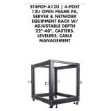 Sound town- ST4POF-A12U | 4-Post 12U Open Frame