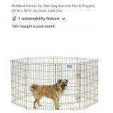 Midwest Homes Pet Exercise Pen/Playpen, 24"W x